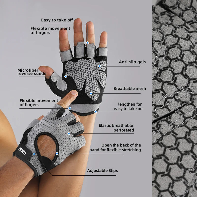 Half-Finger Training Gloves with Padded Palm