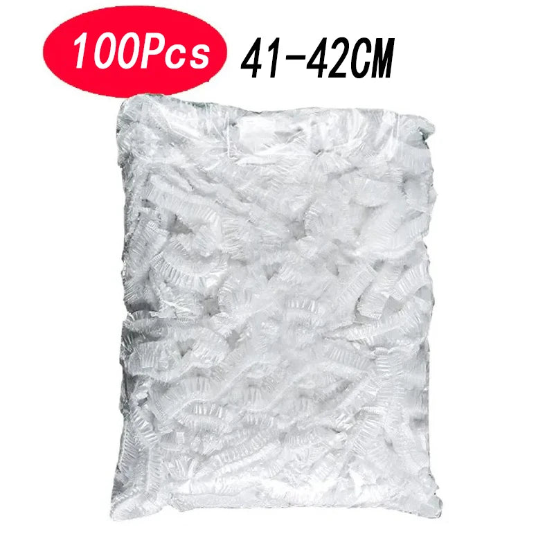Disposable Food Cover Plastic Wrap Fruit Food Cover Bags Elastic Plastic Wrap Cover Food Grade Storage Bag Kitchen Organizer