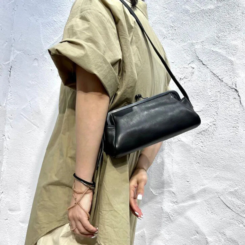 Women Real Cow Skin Shoulder Bags Genuine Leather Trend Luxury Design New Mini Cross-body Mobile Phone Messenger Bag