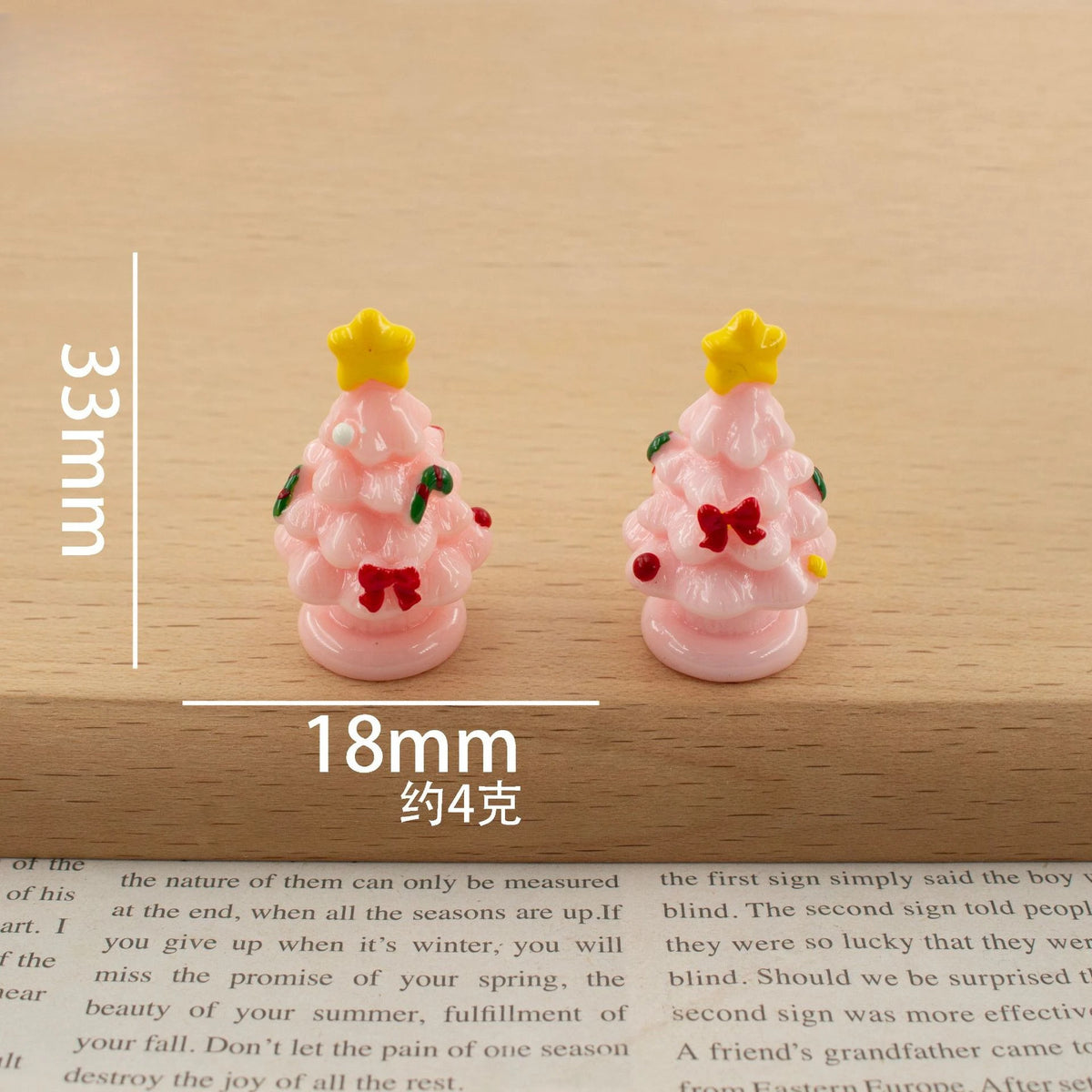 100pcs Wholesale Resin 3D Christmas Tree Gift Snowman DIY Accessories for Keychain Dollhouse Decor Miniature Craft