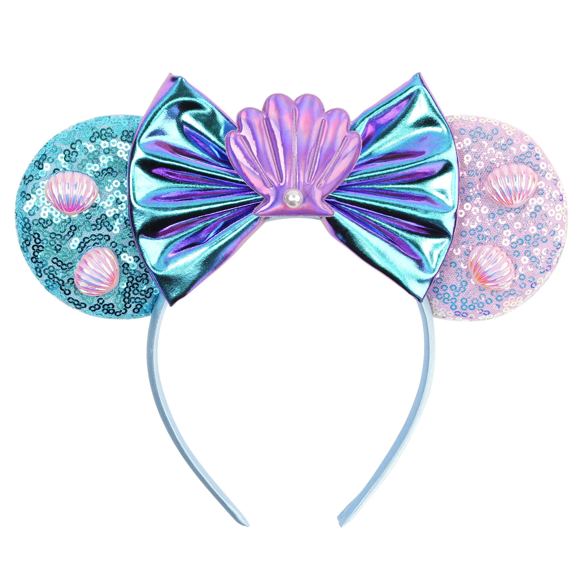 2026 New Style Sequin Ear Headband Sequin Bows Girl Adult Kids Halloween Party Cosplay Hair Accessories Princess Hairband