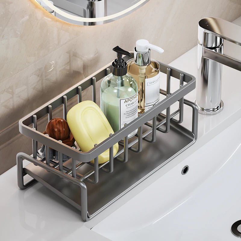 Estante de acero inoxidable para cocina, escurridor para esponjas, escurridor para fregadero, accesorios para lavar platos, soporte para paños de cocina, escurridor