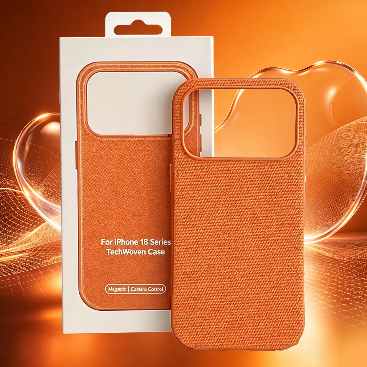 1:1 Original Replica Technology Woven Texture Phone Case For iPhone 18 Pro Max 17 16 15 14 Magnetic Charging Shockproof Cover