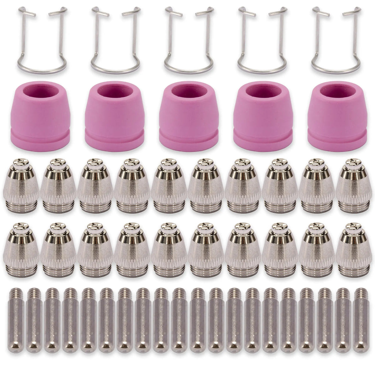 AG60 SG-55 WSD-60 Plasmaschneider-Schneidbrenner-Düsen Verschleißteile-Set 50 Stück