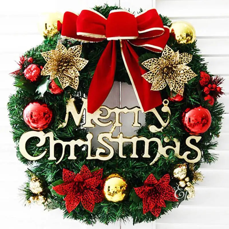 Weihnachtsdekoration, handgefertigter Weihnachtskranz zum Aufhängen an Tür oder Fenster, exquisite hochwertige Wohnaccessoires