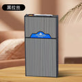 20-Cigarette Capacity Case with Tungsten-Wire Igniter, USB-Rechargeable Lighter, Waterproof and Moisture-Resistant Outdoor Electronic Lighter Gadget