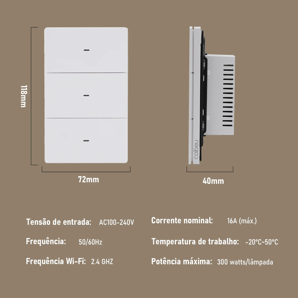 Tuya, N + L avec neutre, interrupteur intelligent Wi-Fi, commande, interrupteur, interrupteur intelligent Wi-Fi, interrupteur Tuya, en provenance du Brésil