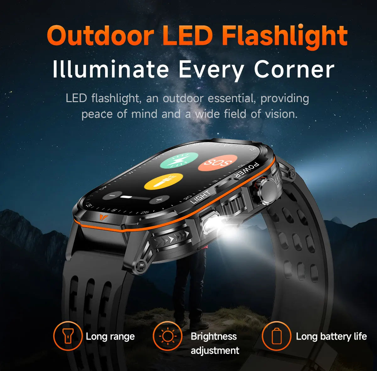 Smartwatch TFT da 2,01″ con chiamate Bluetooth e GPS via smartphone