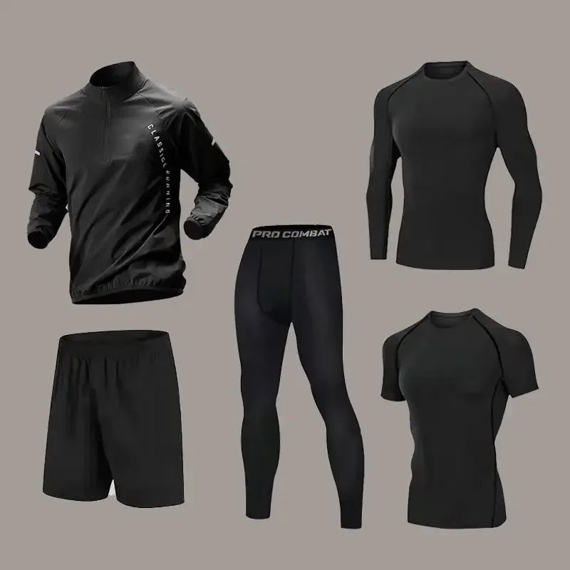 Completo sportivo con zip e maniche lunghe