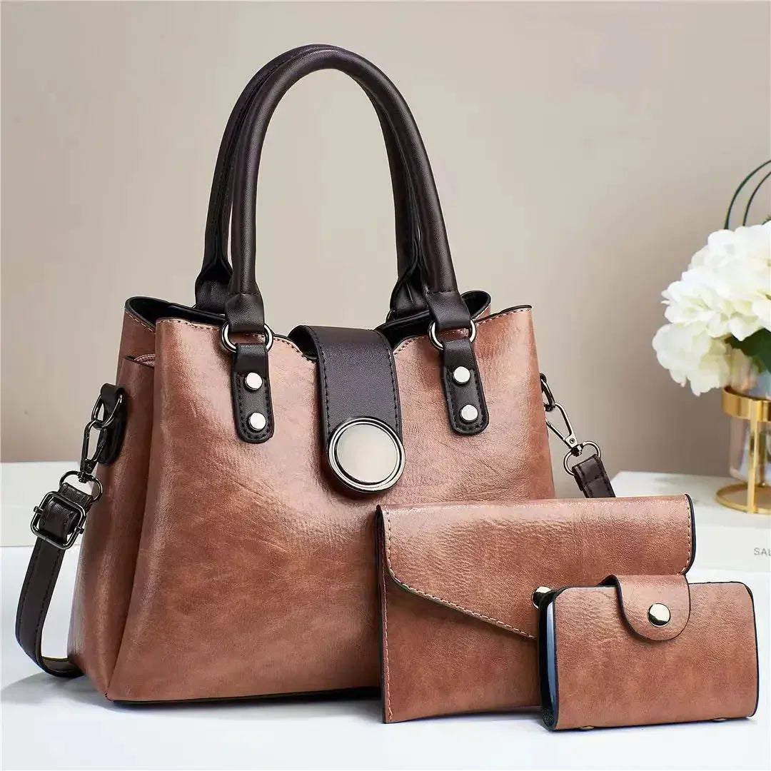 Vintage and Chic Handbag with Crossbody and Tote Bag Options for Women