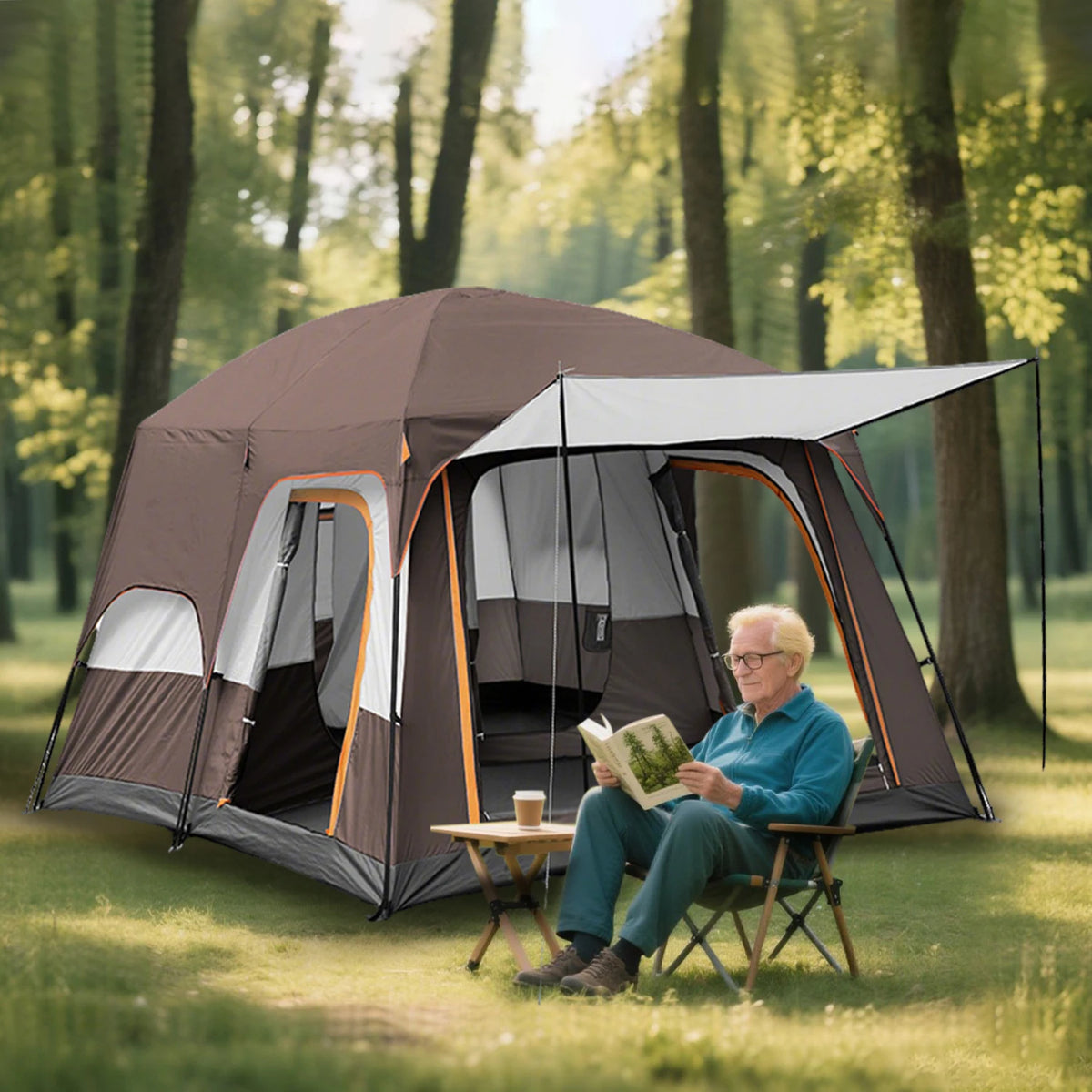 Outdoor Oxford Cloth Camping Tent For Picnicking Available In Multiple Sizes