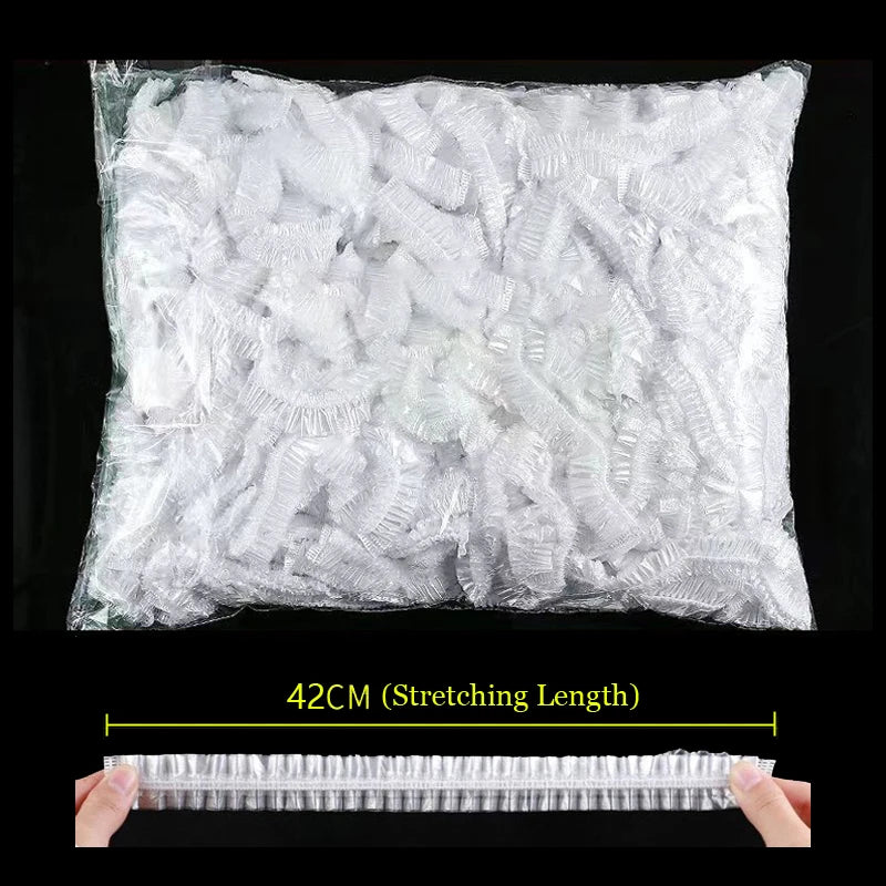 Disposable Plastic Food Cover Bag, Reusable Transparent Food Protection Bag, Freezer Packaging, Cling Film, Kitchen Storage Organizer