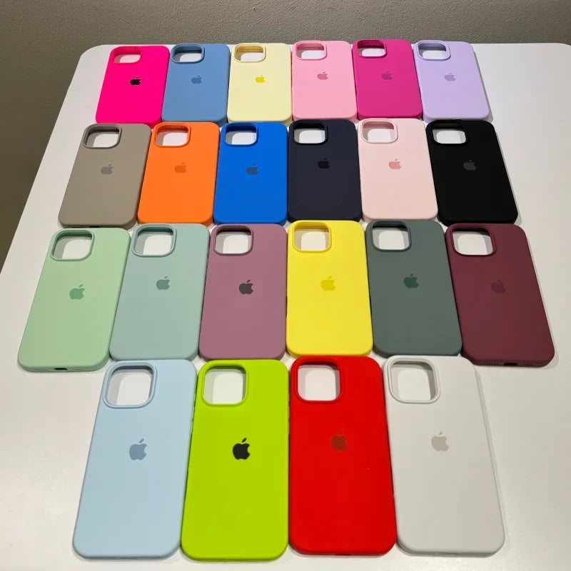 Liquid Silicone Phone Case For Apple iPhone 17 16 15 14 13 18 Pro Max Shockproof Anti-Fingerprint Protective Slim Fit Back Cover