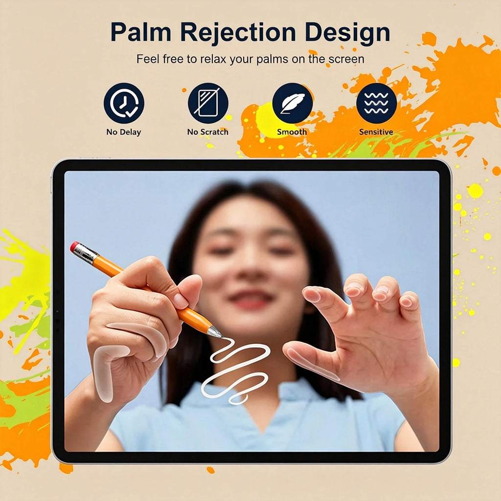 MetaPen Palm Rejection Stylus Pen for Apple Pencil, Ultra-Quiet, 26H Battery Life for iPad A16 Pro12.9/13 M4,Air 4/5/M3,Mini 5/6