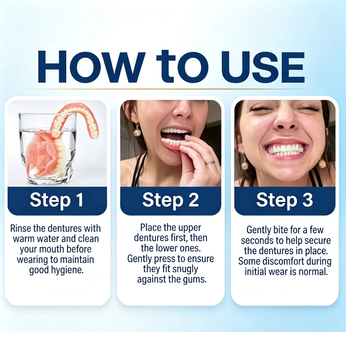 Confort Dentiers Artificiels En Silicone Faits Main Haut Bas Pour Repas Utilisation Extérieure Sourire Jeunesse Accessoires Cosmétiques Dentaires