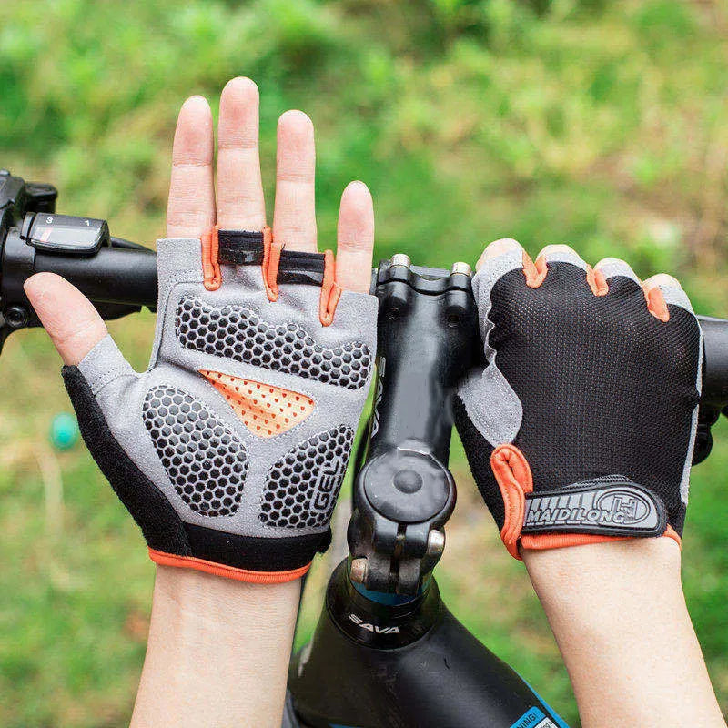Guanti sportivi a mezze dita per ciclismo e palestra