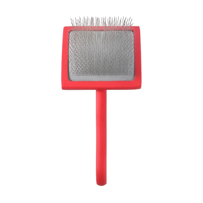 Brosse démêlante pour animaux de compagnie, outil manuel de toilettage, brosse à poils à long manche, accessoire professionnel réutilisable pour animaux