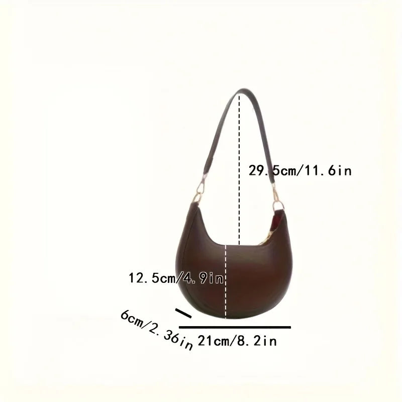 New Fashionable High-end Moon-shaped Baseball Bag Showing Luxury Women's Single Shoulder Bag Elegant Lady Handbags Bolso Mujer