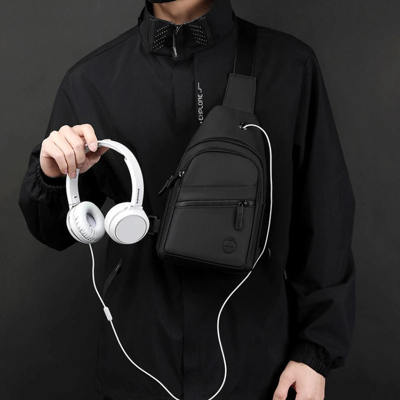 Nylon Men’s Chest Bag for Hiking and Daily Use