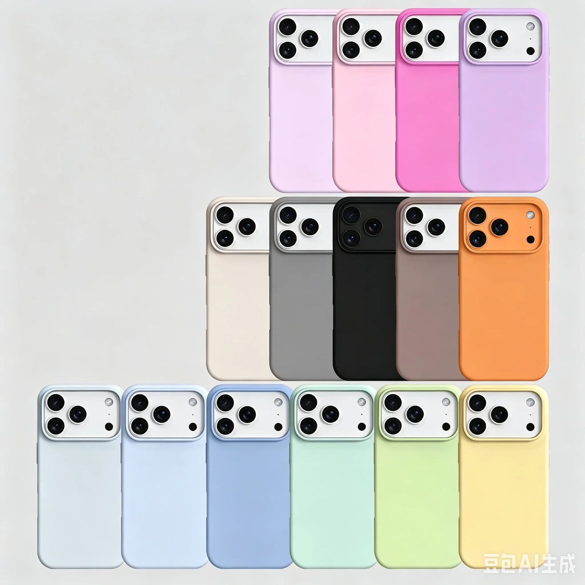 Luxury Phone Case for IPhone 18 17 16 15 14 13 Pro Max Soft Silicone Cover for IPhone 17Pro Camera Bumper TPU Back Cases