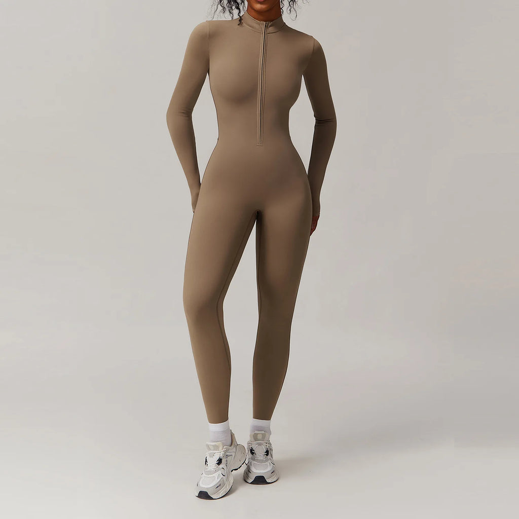 Tuta intera sportiva donna con zip