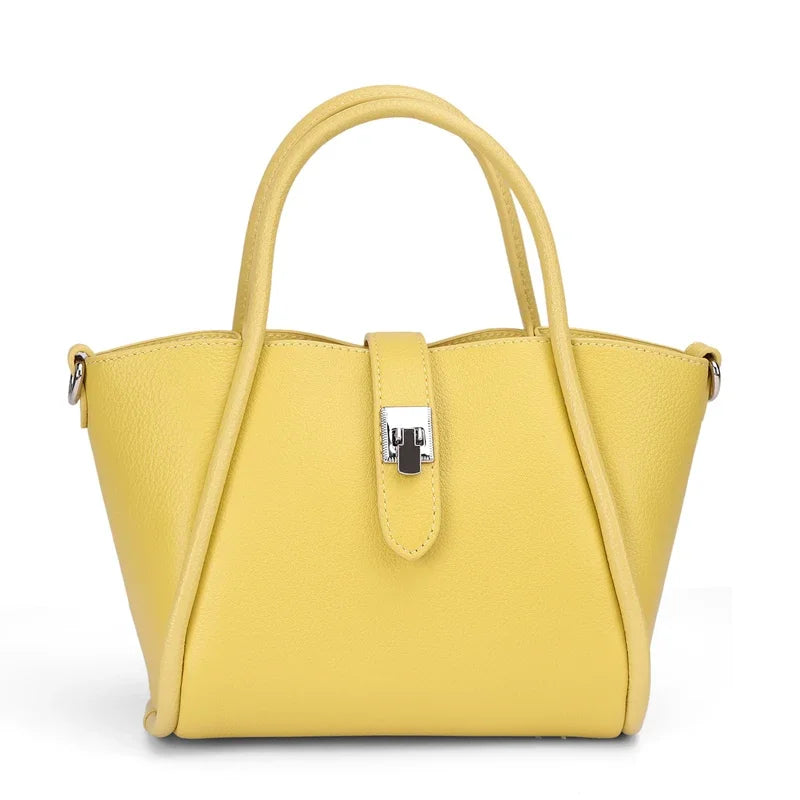 Women Elegant Crossbody Bag Genuine Leather Large Capacity Work Daily Use Luxury Designers Sling Bag Underarm Bag Top Handle