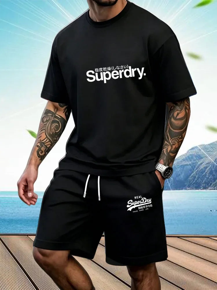 2026 neue Herren-Sportbekleidung Kurzarm-T-Shirt und Sportshorts Sommer Casual Jogginghose Set Herren zweiteilige T-Shirt-Sets