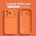 For iPhone 18 Pro Liquid Silicone Magsafe Phone Case For iPhone 18 17 16 15 14 13 12 Pro Max Wireless Charging Skin Smooth Cover