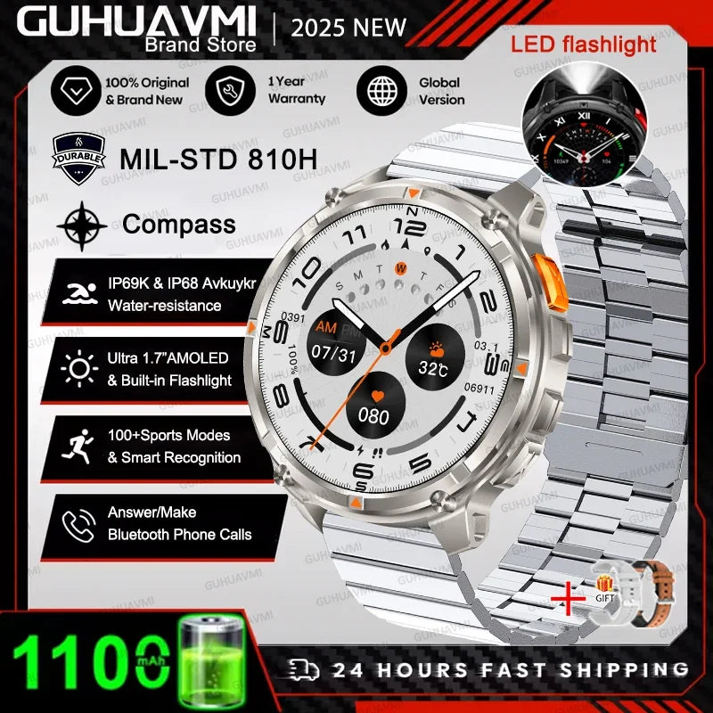 Smartwatch sportivo con GPS, display AMOLED e chiamate Bluetooth