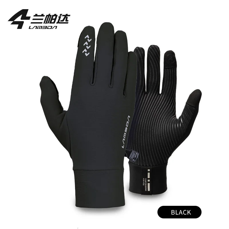 Guantes de ciclismo LAMEDA para otoño e invierno, de 5 a 15 °C, térmicos, con dedos completos y pantalla táctil, para carretera y montaña, para hombre