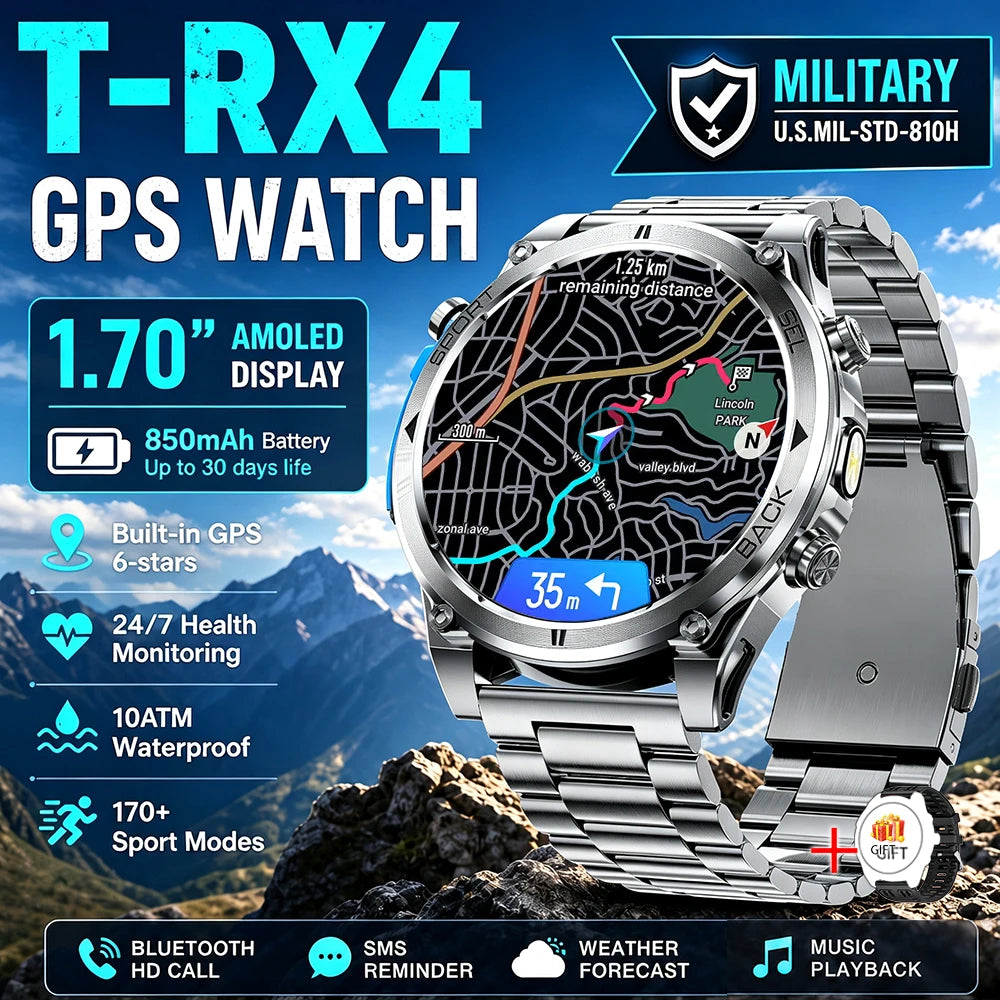 T-RX 4 Ultra GPS Smartwatch with Compass and Barometer