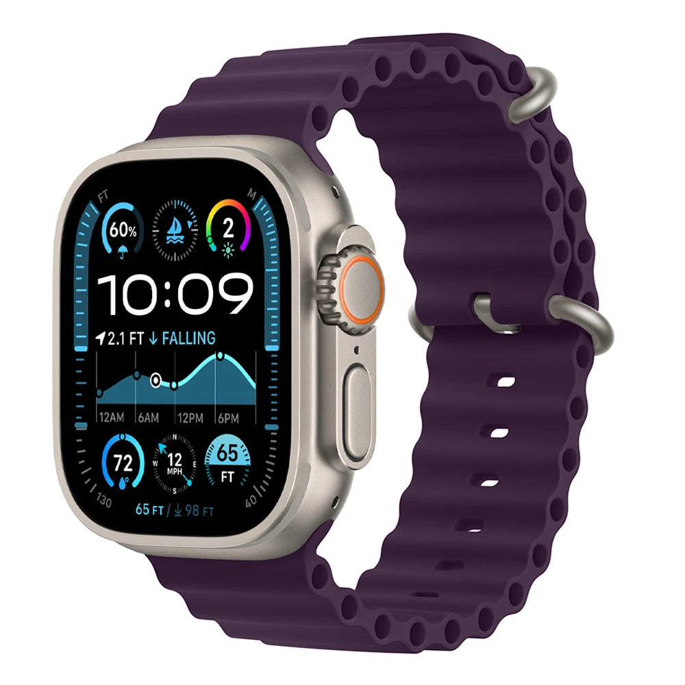 Ocean Strap for Apple Watch Ultra 4 3 2 Band 49mm 46mm 44mm 40mm 45mm 41mm 42mm Correa Bracelet iWatch Series 12 11 10 9 SE 8 7