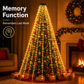 USB Christmas Tree Lights Top Ring String Lights 220/400LED 8 Modes Full Tree Coverage Easy Setup Indoor Christmas Decor
