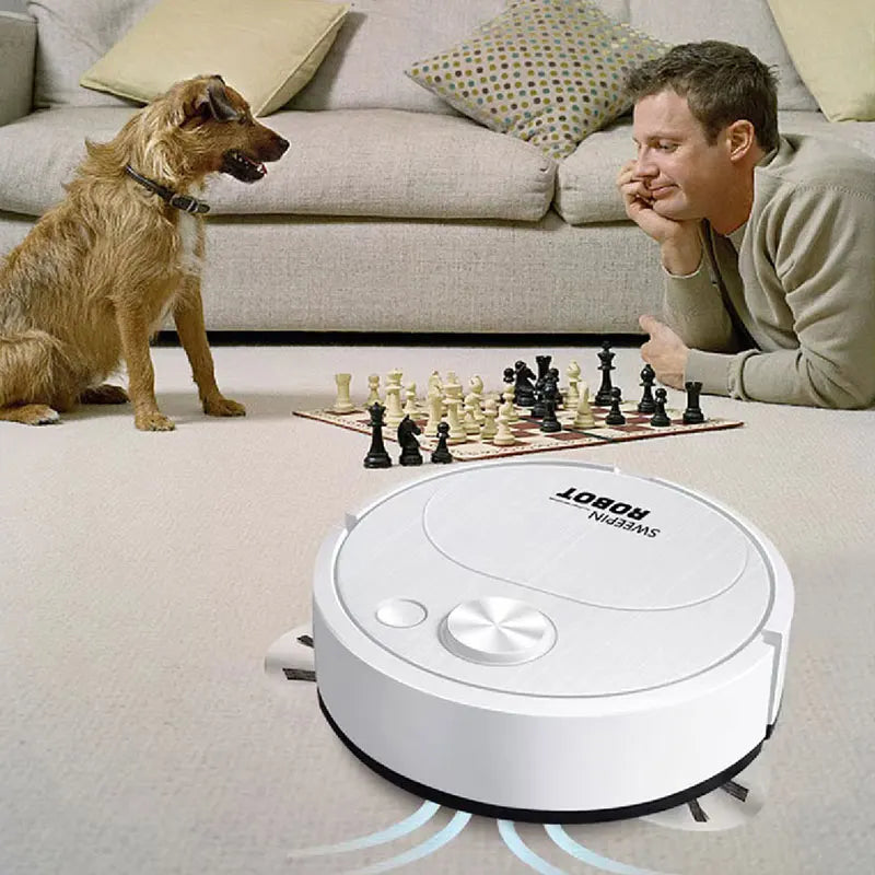 NOUVEL ASPIRATEUR ROBOT USB BALAYEUR, ASPIRANT ET LAVEUR 3-EN-1 SANS FIL INTELLIGENT 1500 PA POUR NETTOYER LES SOLS À LA MAISON ET AU BUREAU