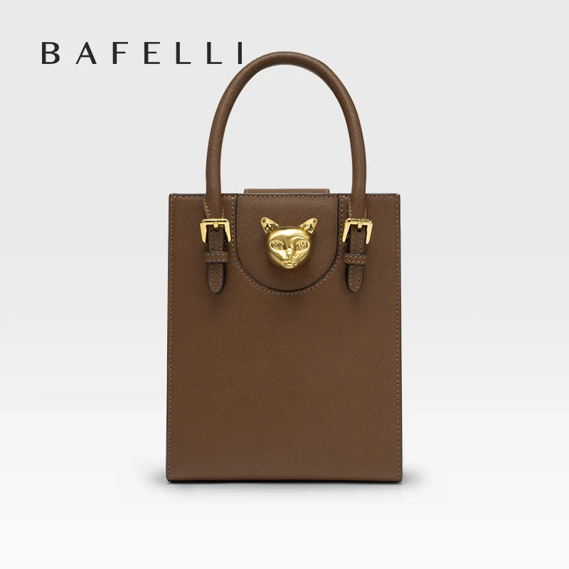 BAFELLI 2026 NEW WOMEN'S HANDBAG CAT LUXURY BRAND DESIGNER ORIGINAL STYLE TRENDING SHOULDER CASUAL BAGS MINI TOTE CROSSBODY