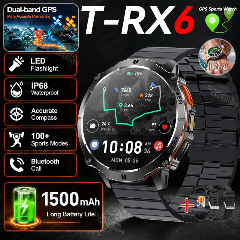 T-RX6 Ultra GPS Sports Smartwatch with Compass