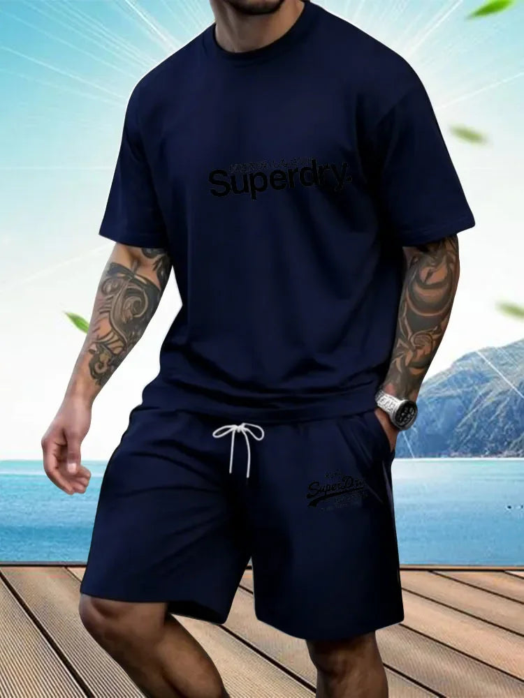 2026 neue Herren-Sportbekleidung Kurzarm-T-Shirt und Sportshorts Sommer Casual Jogginghose Set Herren zweiteilige T-Shirt-Sets