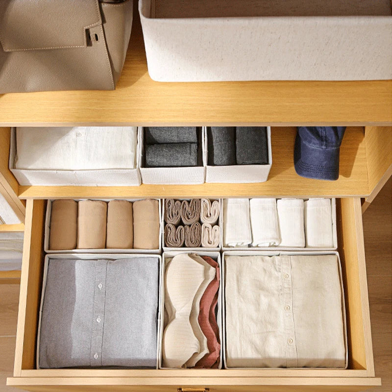 Clothes Organizer Storage Box for Underwear, Bras, and Socks, Cabinet Drawer Organizer, T-Shirt Storage Basket, Wardrobe Storage Organizer