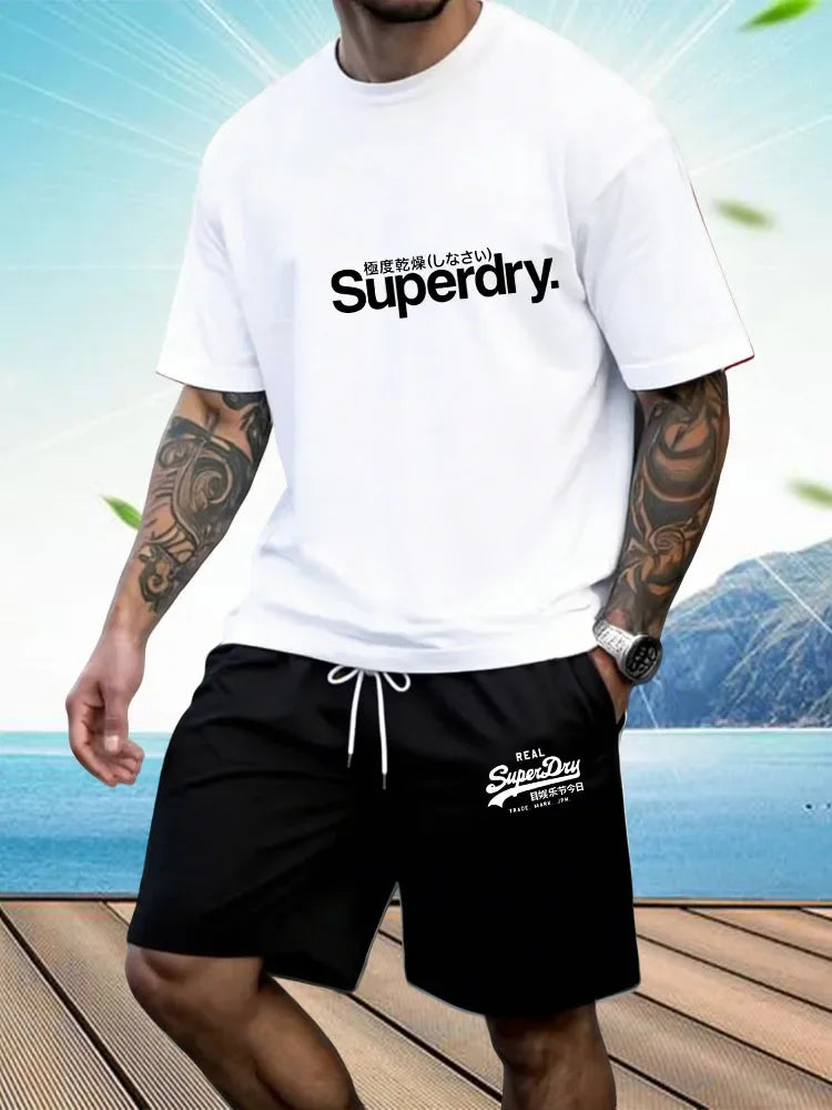 2026 neue Herren-Sportbekleidung Kurzarm-T-Shirt und Sportshorts Sommer Casual Jogginghose Set Herren zweiteilige T-Shirt-Sets