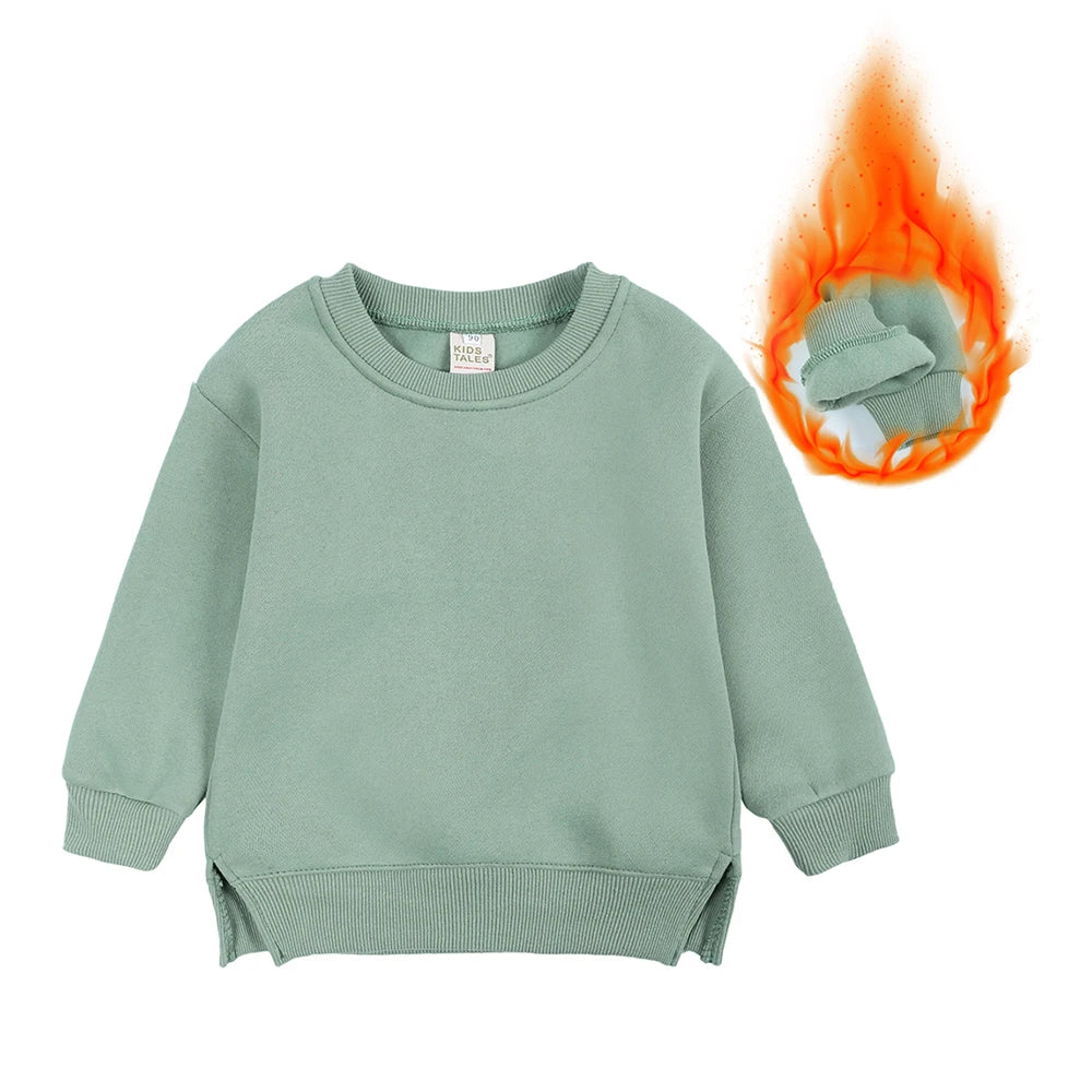 Customized Baby Kids Boy Girl Sweatshirt Add Your Logo Text Long Sleeve Cotton Fleece DIY Pullover Hoodie Tops Toddler Clothes