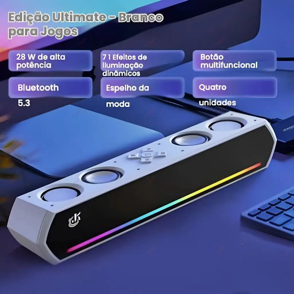 Altavoz para TV con Bluetooth de 30 W y 4 altavoces, ideal para PC, portátil, ordenador y juegos