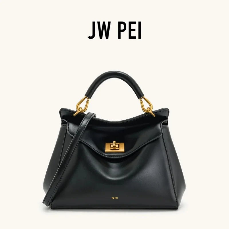 JW PEI Lucia Top-Handle Bag Luxury Designer Crossbody Shoulder Bag for Women Elegant Turn Lock Vegan Leather Messenger Purse 03