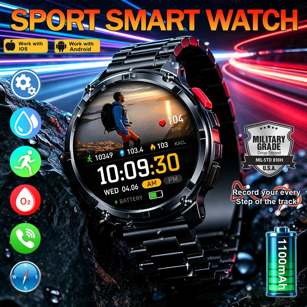 Smartwatch sportivo con GPS, display AMOLED e chiamate Bluetooth