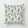Fundas de cojín estampadas en verde menta suave, diseño artístico y fresco, funda geométrica de moda 45*45 cm, funda decorativa para cojín
