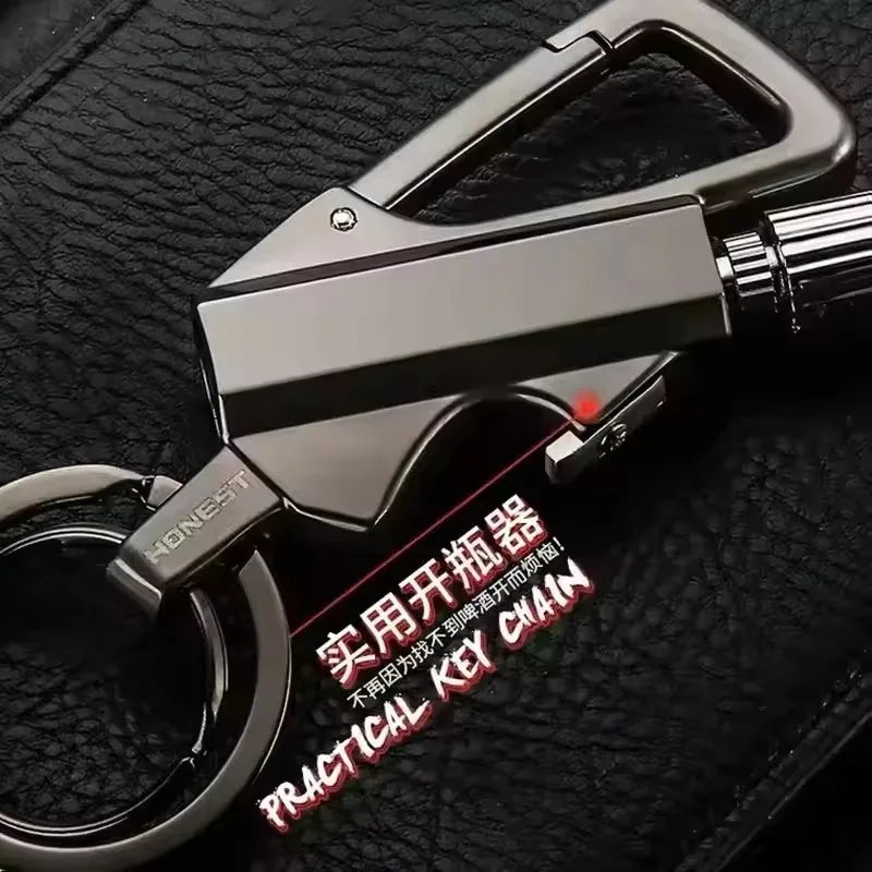 2025 Multifunctional Lighter Keychain, Beer Bottle Opener, Portable Outdoor Igniter, Smoking Accessories, Gadgets, Men’s Gift