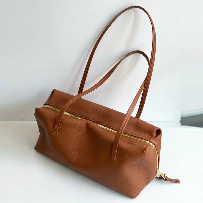 Customize Initials Leather Bowling Bags For Women Luxury Designer Handbag Purse 2026 New In Cowhide Top Handle Underarm Shoulder
