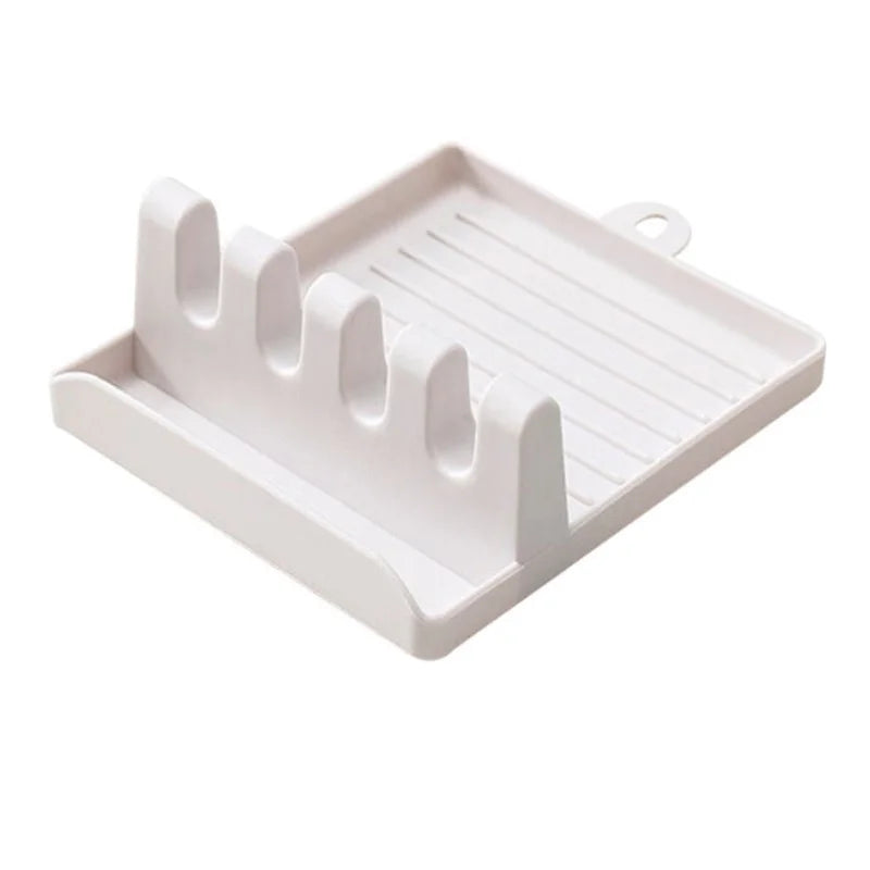 Kitchen Utensil Holder, Fork and Spatula Rack, Shelf Organizer, Plastic Chopstick Holder, Non-Slip Spoon Rest