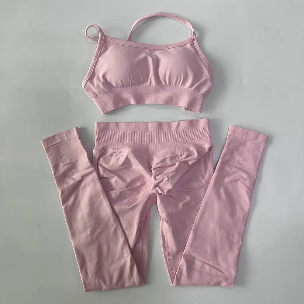 Ensemble yoga femme, haut et short