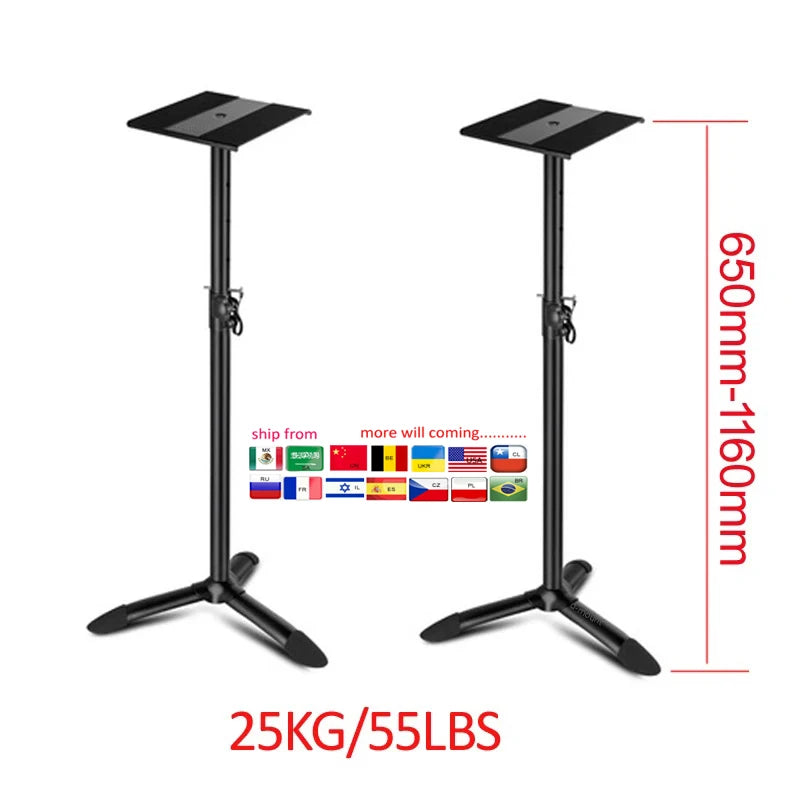 (1 paire=2 Pcs) SF20 68CM 116CM Support de sol universel réglable pour enceinte surround sans perçage