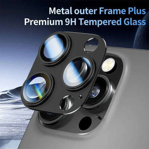1-3PC Metal Camera Lens Protector For iPhone 18 Pro 17 16 15 14 13 12 11 Pro Max 9H Tempered Glass Matte Armor Anti-Scratch